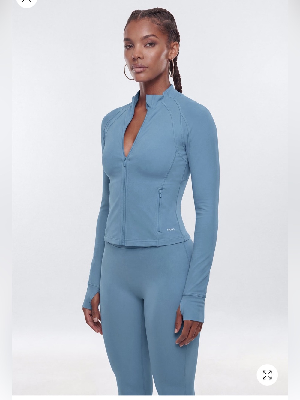 ProStretch™ Front Zip Sports Jacket - Soft Indigo
